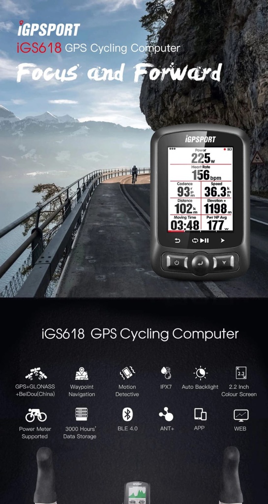 iGS618 GPS Cycling Computer