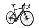 Pardus Spark Road bike Disc-105     Specification   Frame: SPARK HS-EPS Carbon,12×142mm Fork: SPARK, HS-HPT Carbon, 12×100mm thru-axle, Flat Mount Disc Shifter: Shimano 105 R7020,11 speed Front derailleur:Shimano 105 R7000,braze-on Rear derailleur: Shimano 105 R7000-SS,30T MAX Crank: Shimano 105 R7000,52-36T Cassette: Shimano 105 R7000,11-28T,11 speed Chain: KMC X11 Bottom Bracket: Shimano SM-BB71-41B, Press Fit Type Brake: Shimano 105 R7020 Hydraulic Disc Brake Brake Rotor: Shimano TR70，Center Lock，F&R 140mm Stem: Pardus AL6061 T6 3D forged and CNC -7° Saddle: Velo VL1743 Front-wheel:VEULTA speed CXR,6-bolt,100×12mm thru-axle Rear-wheel:VEULTA speed CXR,6-bolt,,142×12mm thru-axle Tire:Continental UltraSport 2 700X25C Handlebars: PARDUS AL6061T6 double-butted,75mm reach,120mm drop Seat Post: PARDUS SPARK,HS-EPS Carbon,-20mm/0mm offset,350mm,Di2-compatible Weight:8.4 kg in the M size