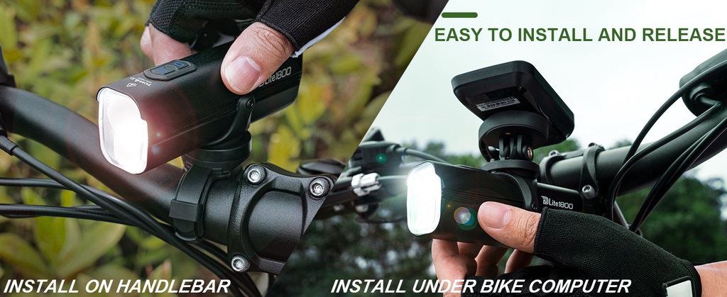 TOWiLD Smart Bicycle Headlights 1800 Lumens DL1800