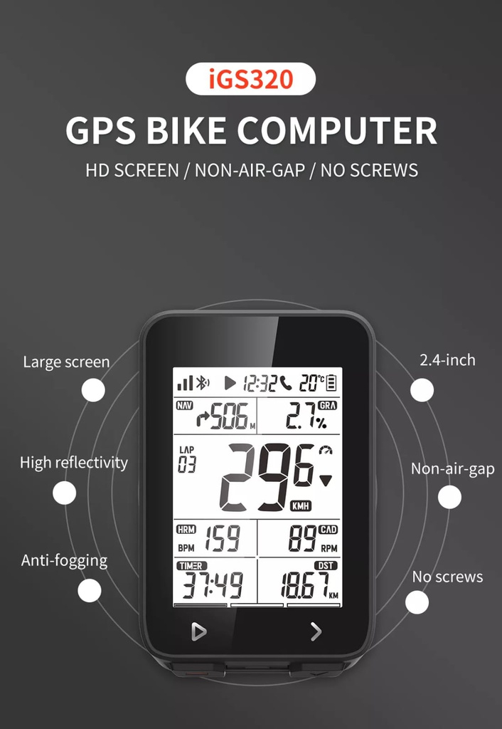 iGP SPORT GPS CYCLING COMPUTER iGS320