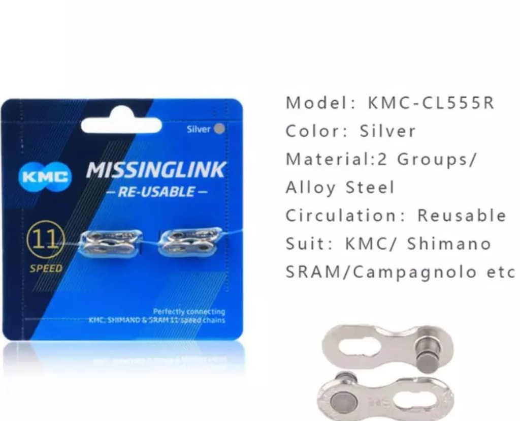 KMC LOCK CHAINS 11 SPEED MISSINGLINK