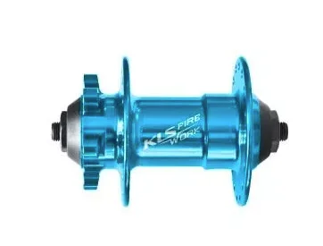 Front hub KLS FIRE WORK 9x100mm, 32H, disc,anodized blue